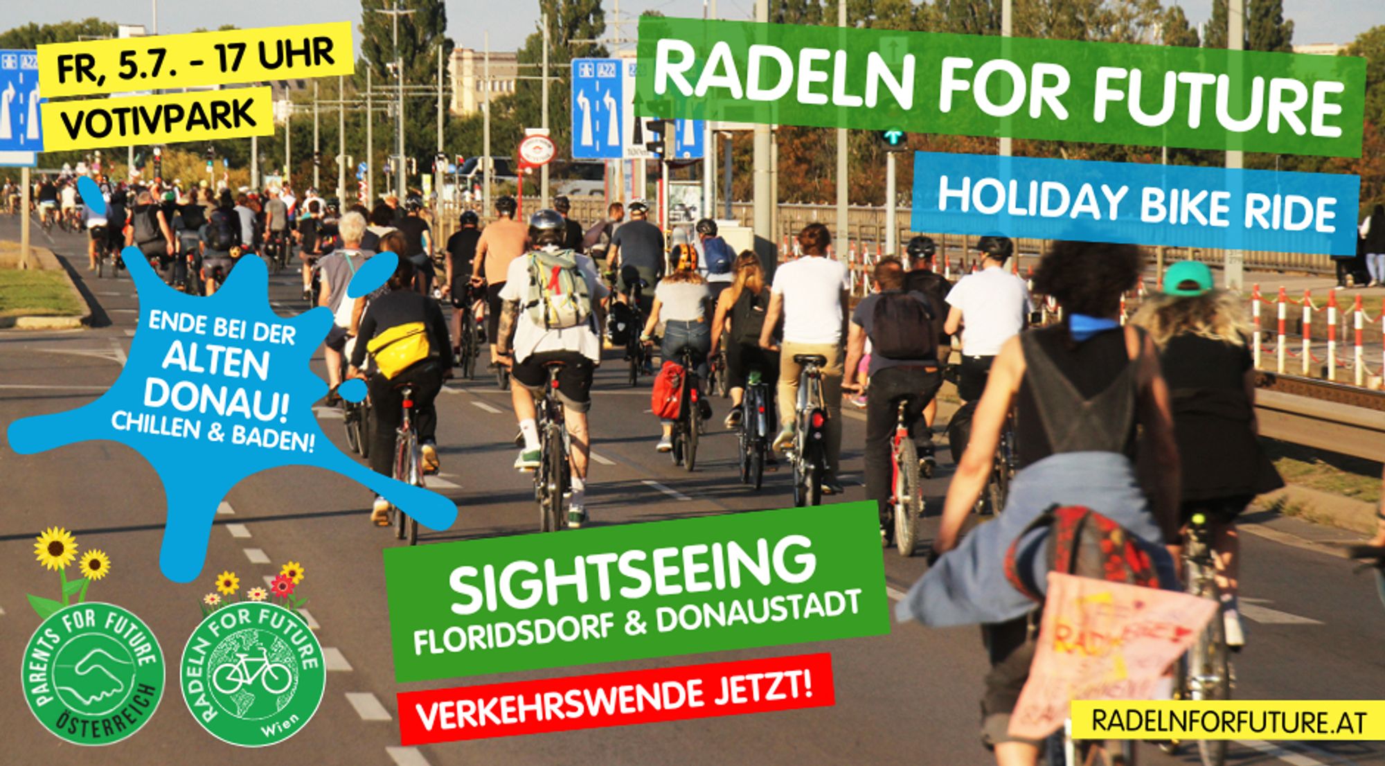 Teaser für den „Holiday Bike Ride“ von „Radeln For Future“ am 5.7.