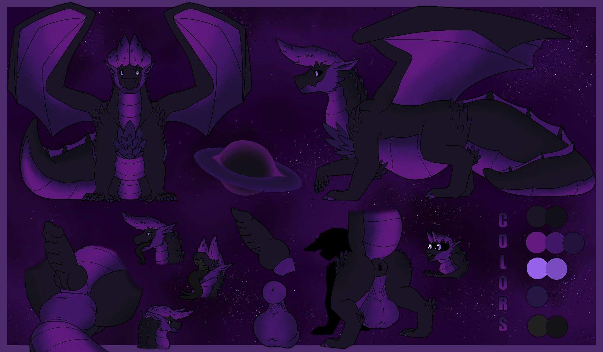 Mideilós's updated design in various poses and close-ups.