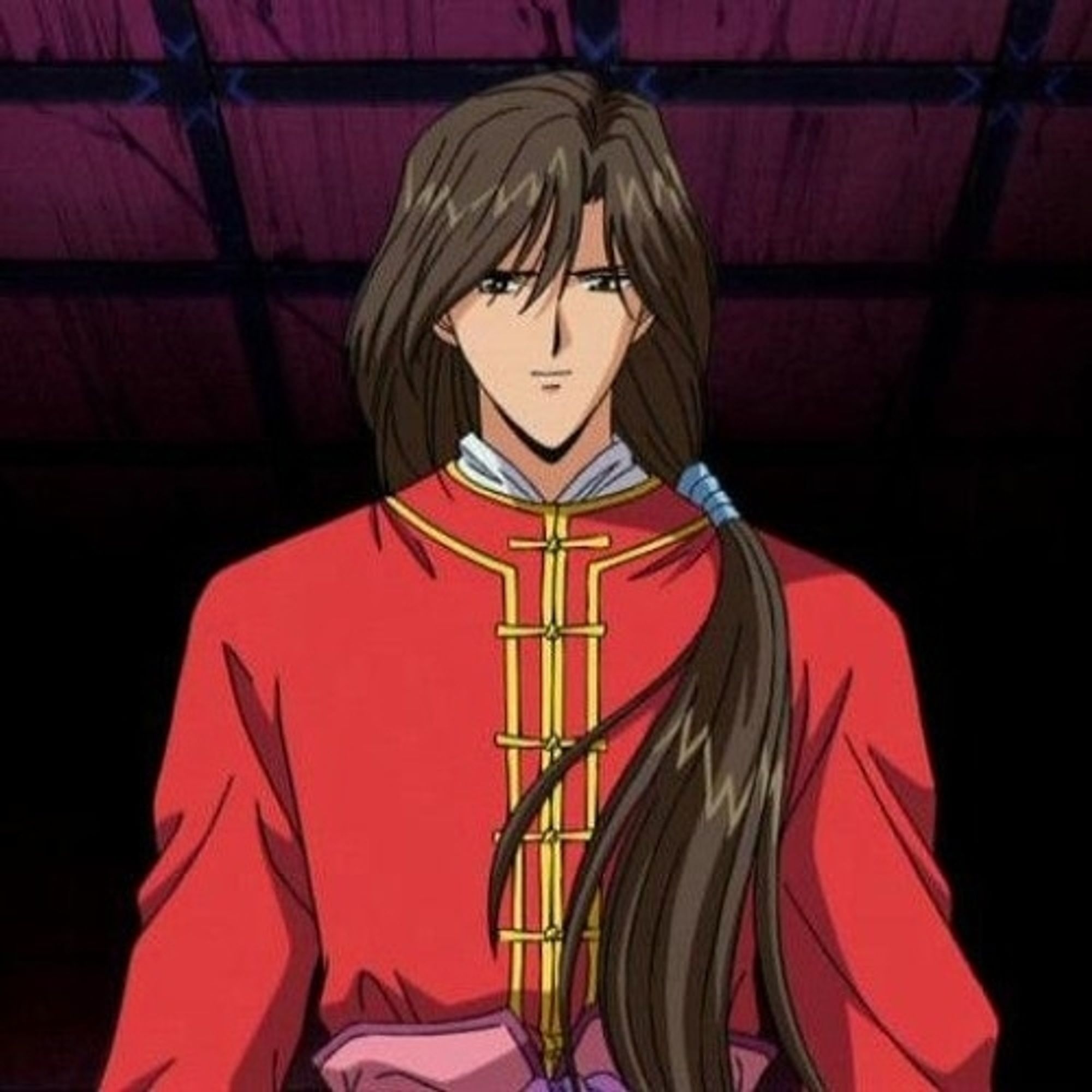 Hotohori with his long, flowing hair & somewhat regal attire in red, his most commonly associated color.