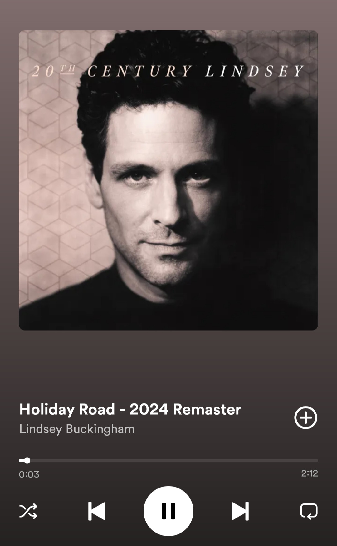 Spotify screenshot holiday road