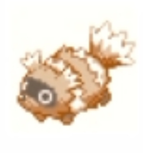 A low resolution image of a beta sprite for the pokemon zigzazoon, with an all white background