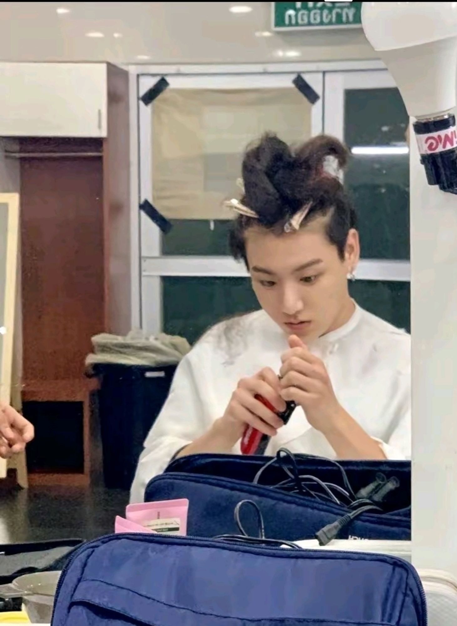 Bts Jk cute. His hair being done so he looks funny