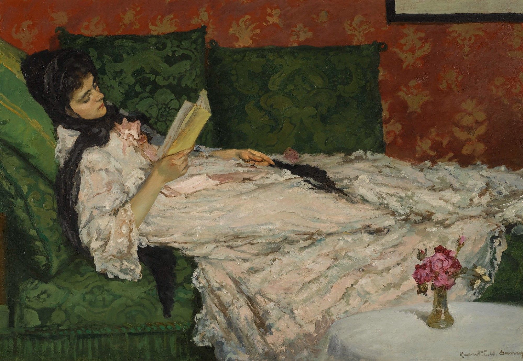 Gemälde des australischen Malers Rupert Charles Wulsten Bunny (1864–1947). Es trägt den Titel "Jeanne reading" und entstand vermutlich 1902. 

#readerslife #theartofreading #sundayart #sundayreading #surlalecture