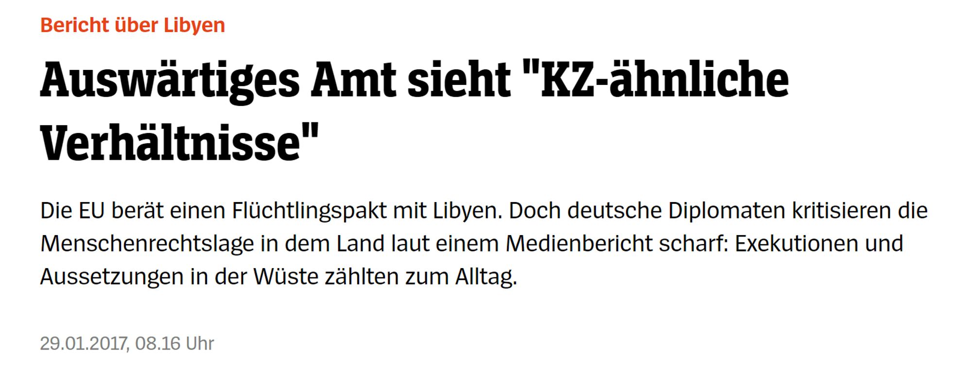 AA spricht selbst von KZ-ähnlichen Verhältnissen...durch die EU und Deutschland finanziert....zur Abwehr von Hilfssuchenden ....2017