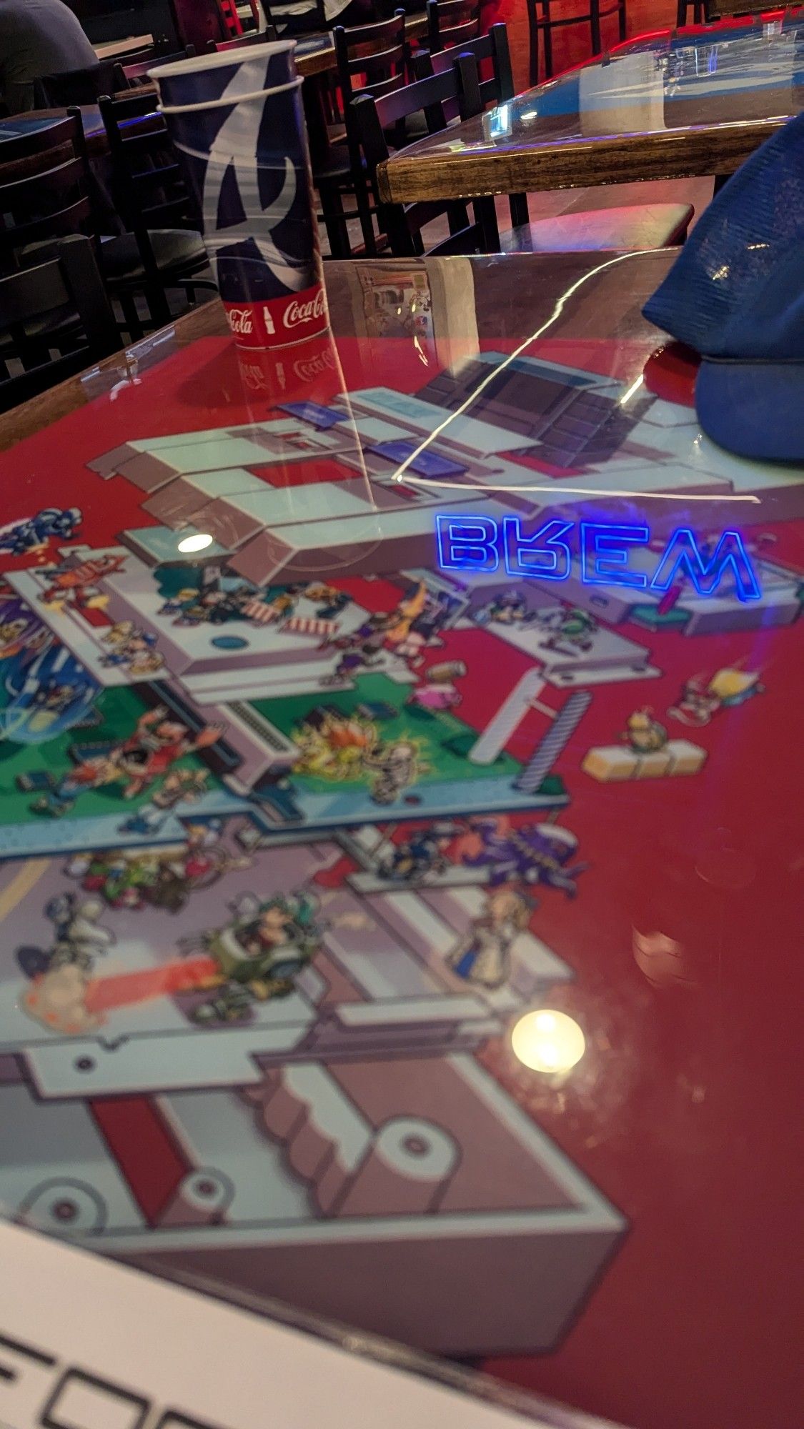 We were sat at the Super Nintendo table