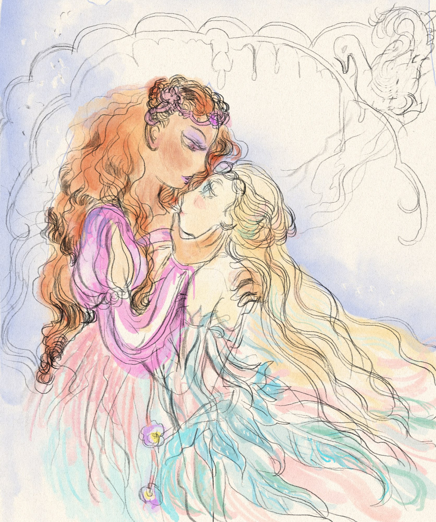 #art of barbie as odette and the fairy queen from hit movie barbie and the swan lake. Theyr kinda fruity femslash yuri forever