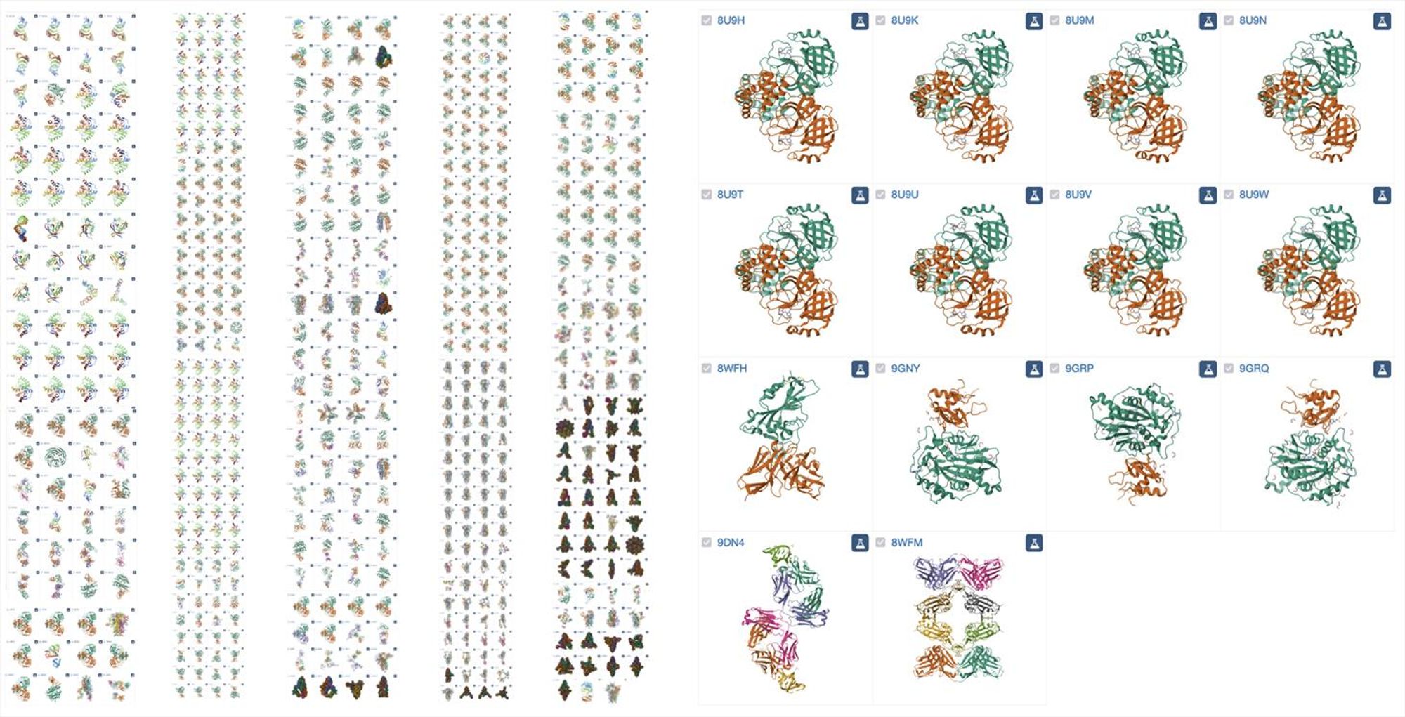 Collage of SARS-CoV-2 structures released in the PDB this year
