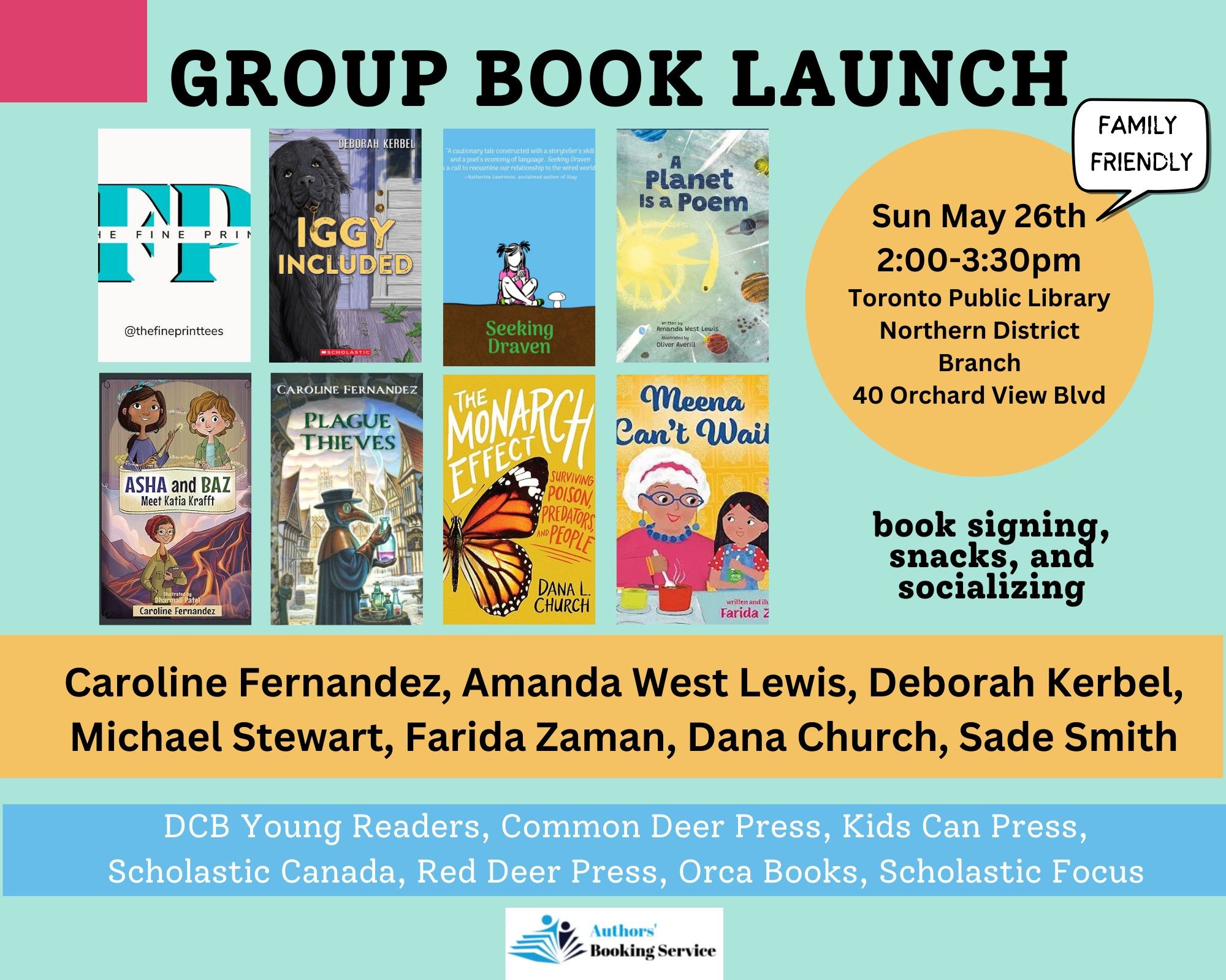 Group Book Launch - Authors' Booking Service - Caroline Fernandez