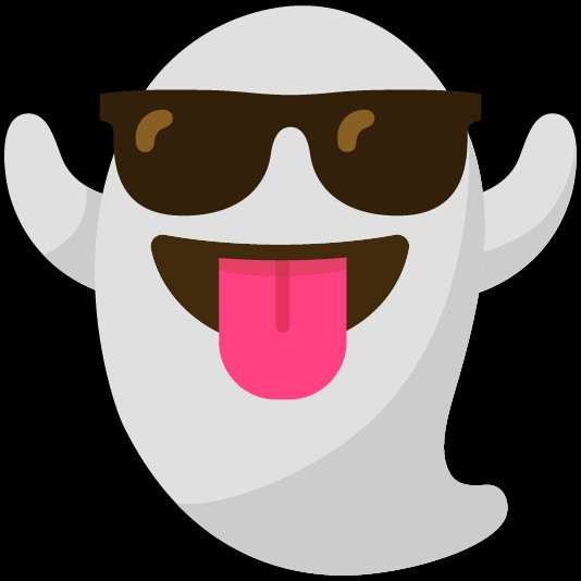 emoji combination, ghost + sunglasses 