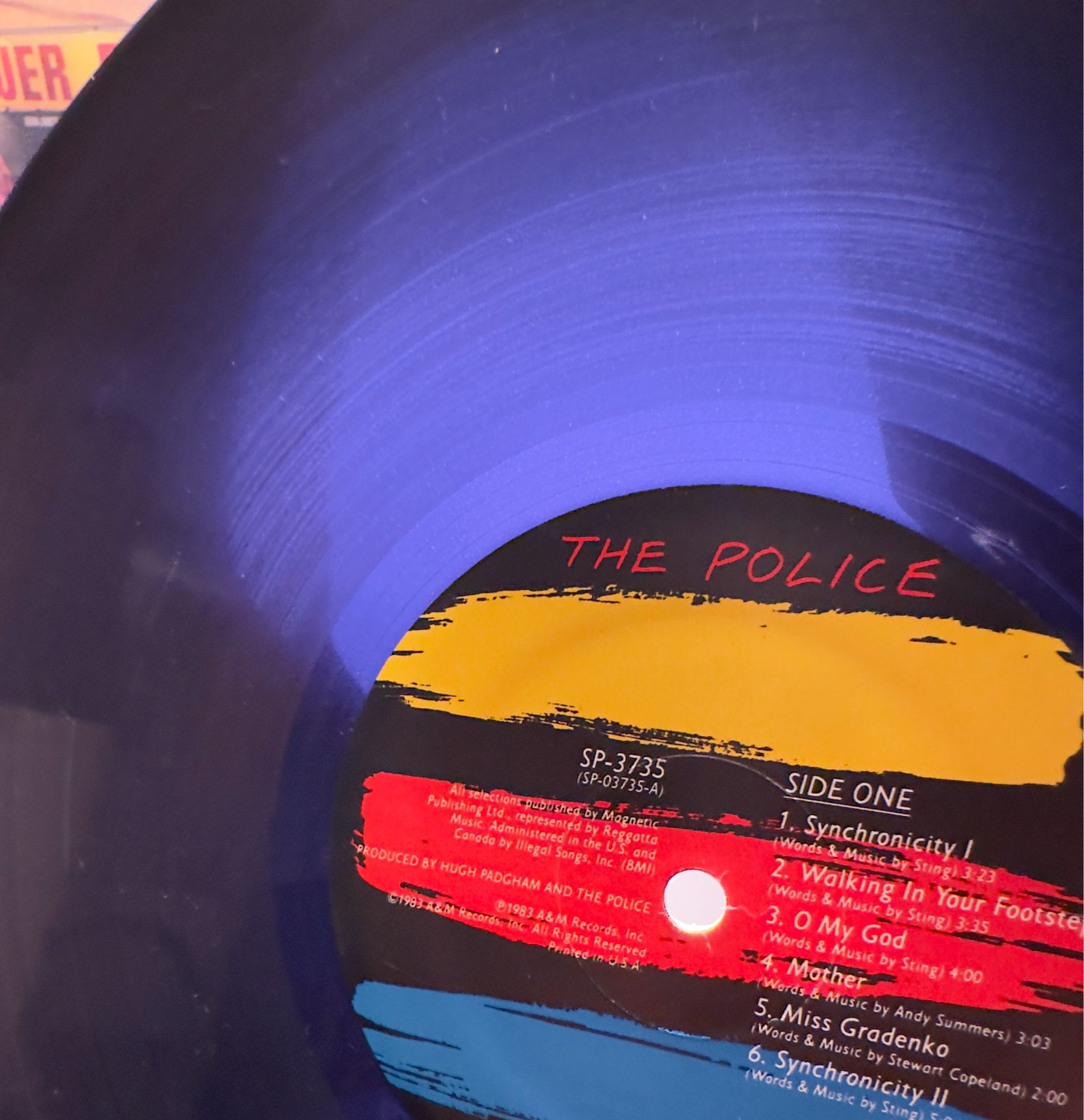 A copy of Synchronicity by The Police, which looks like ordinary black vinyl until you hold it up to a bright light when you will see it is actually purple. This only happened with some original 1983 US pressings