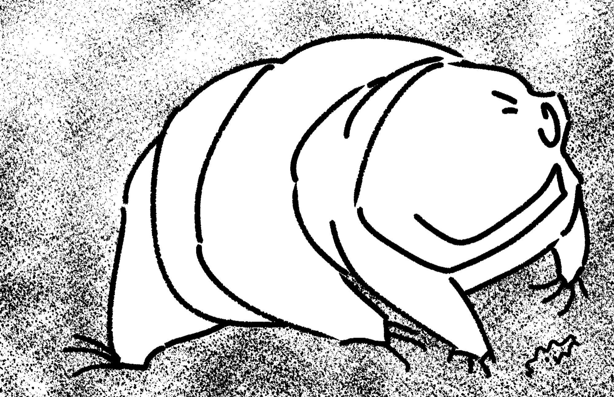 Another tardigrade apparently frolicking.