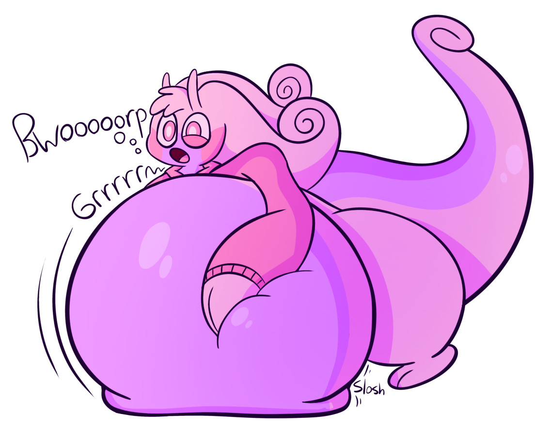 A goodra with a belly