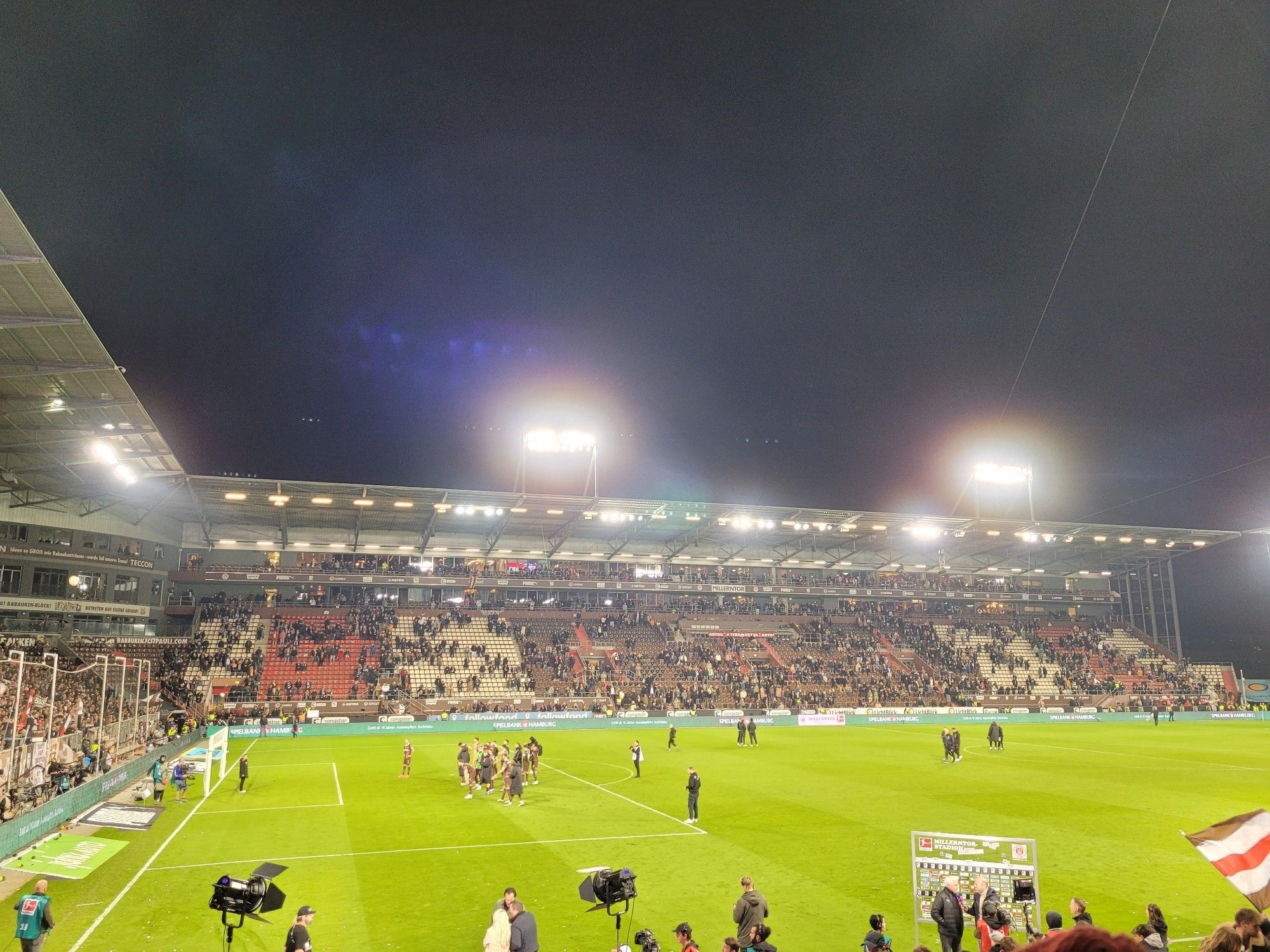 Millerntor-Stadion nach dem Spiel.