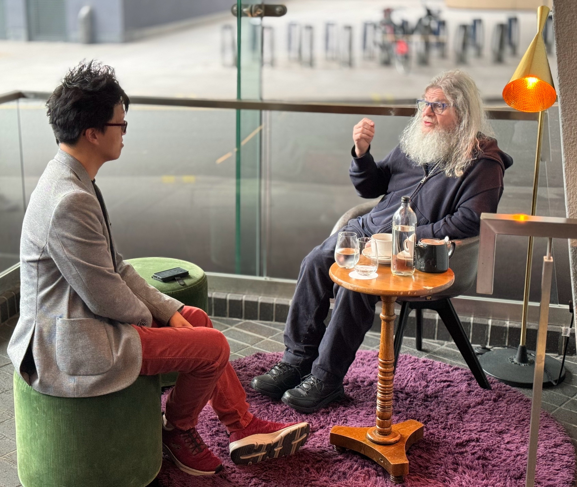 Me interviewing Oscar-winning composer Gustavo Santaolalla in London ahead of the Game Music Festival