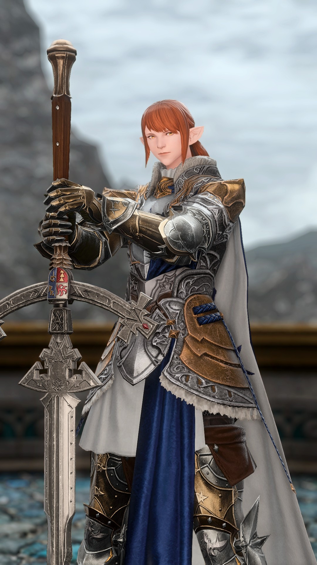 elf. Crystarium Greatsword, mix of Credendum/Distance Fending gear