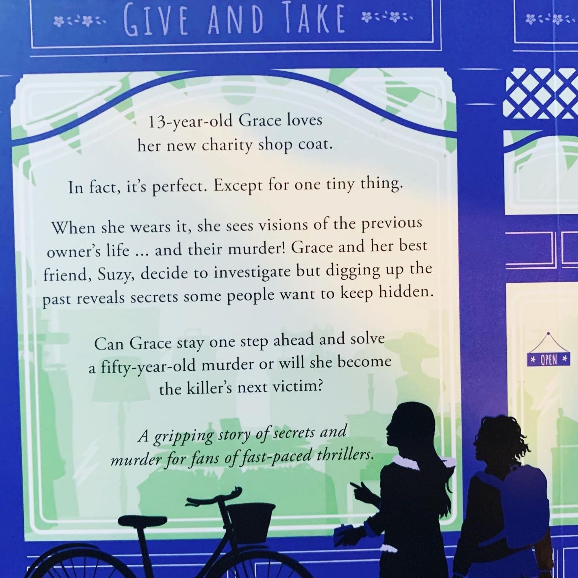 Murder in Velvet book synopsis: 13-year-old Grace loves her new charity shop coat. In fact, it's perfect. Except for one tiny thing. When she wears it, she sees visions of the previous owner's life ... and their murder! A gripping story of secrets and murder for fans of fast-paced thrillers.