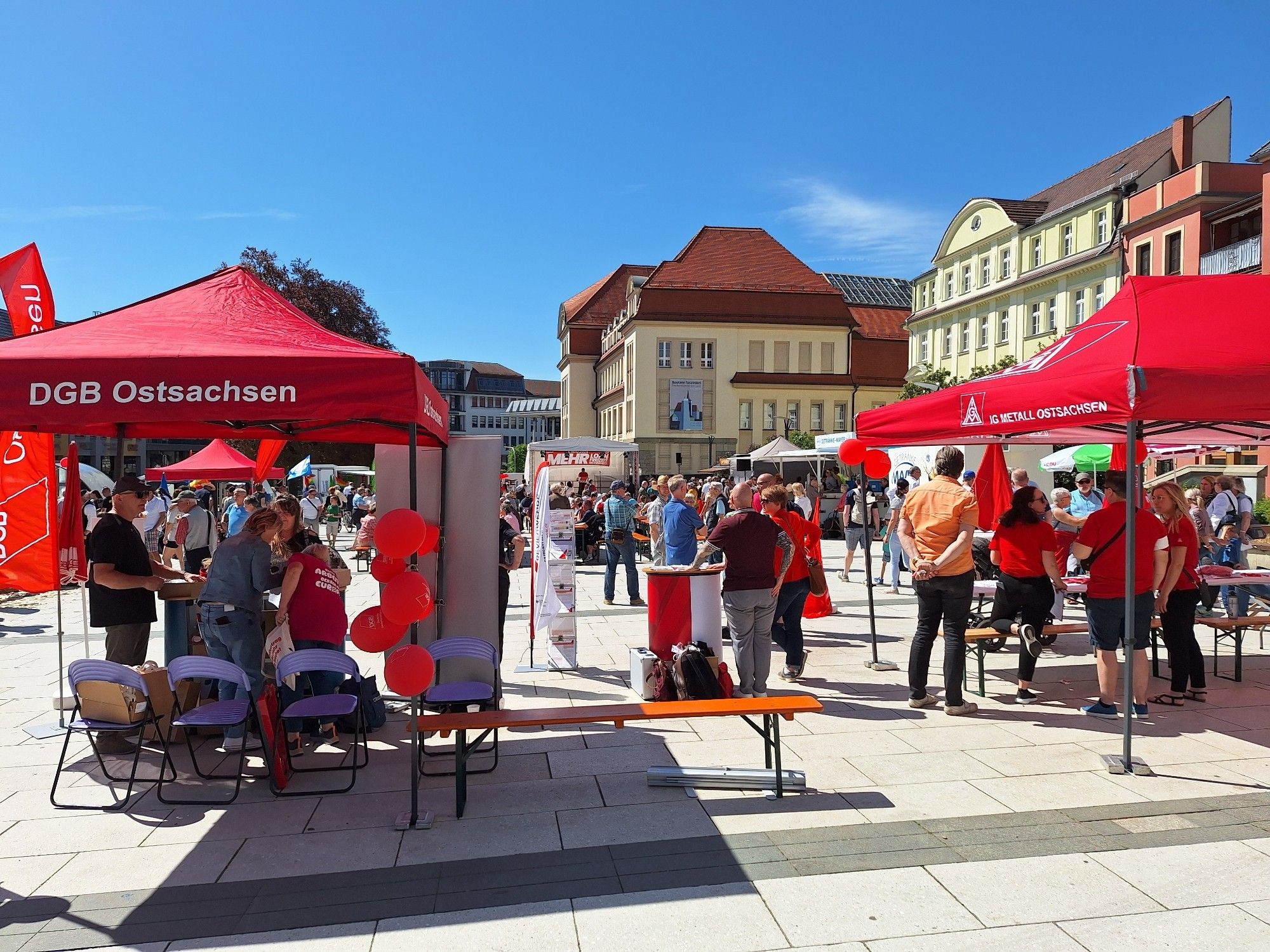 Gewerkschaften auf dem Kornmarkt am 1. Mai 2024