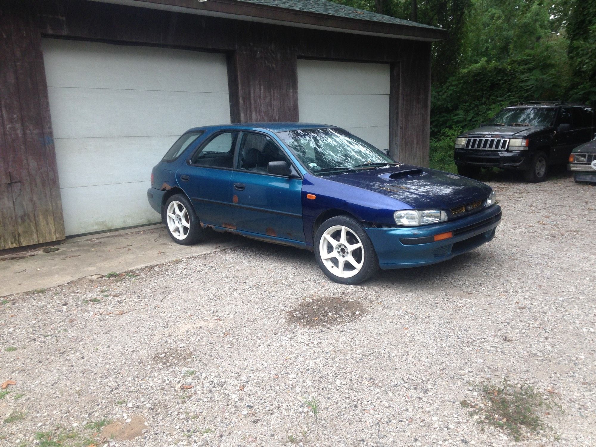 Old impreza wagon got a nose transplant off the parts car