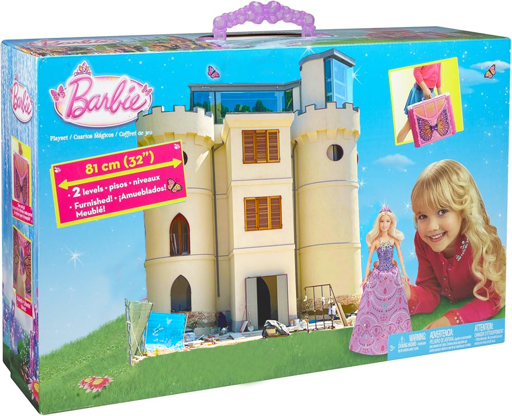 Caja de juego de castillo de Barbie con la la remodelación de la torre de telegrafía óptica del Retiro.