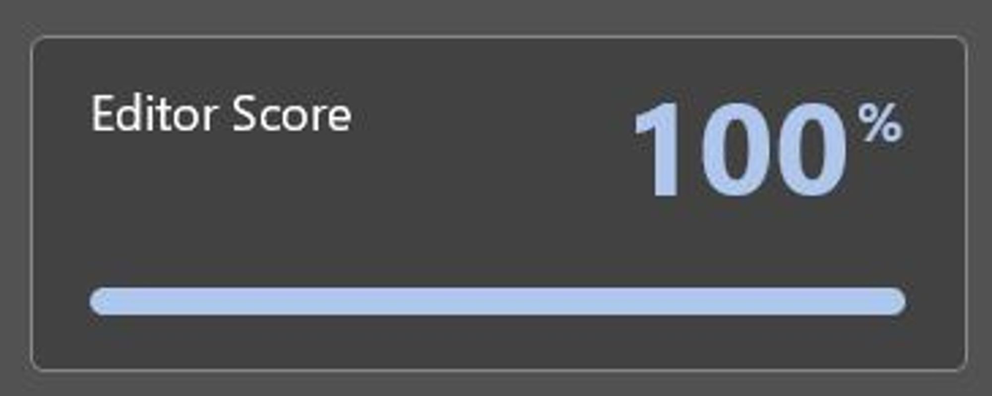 100% editor score from MS Word on the paper I am writing. Got the editor setting ramped up.