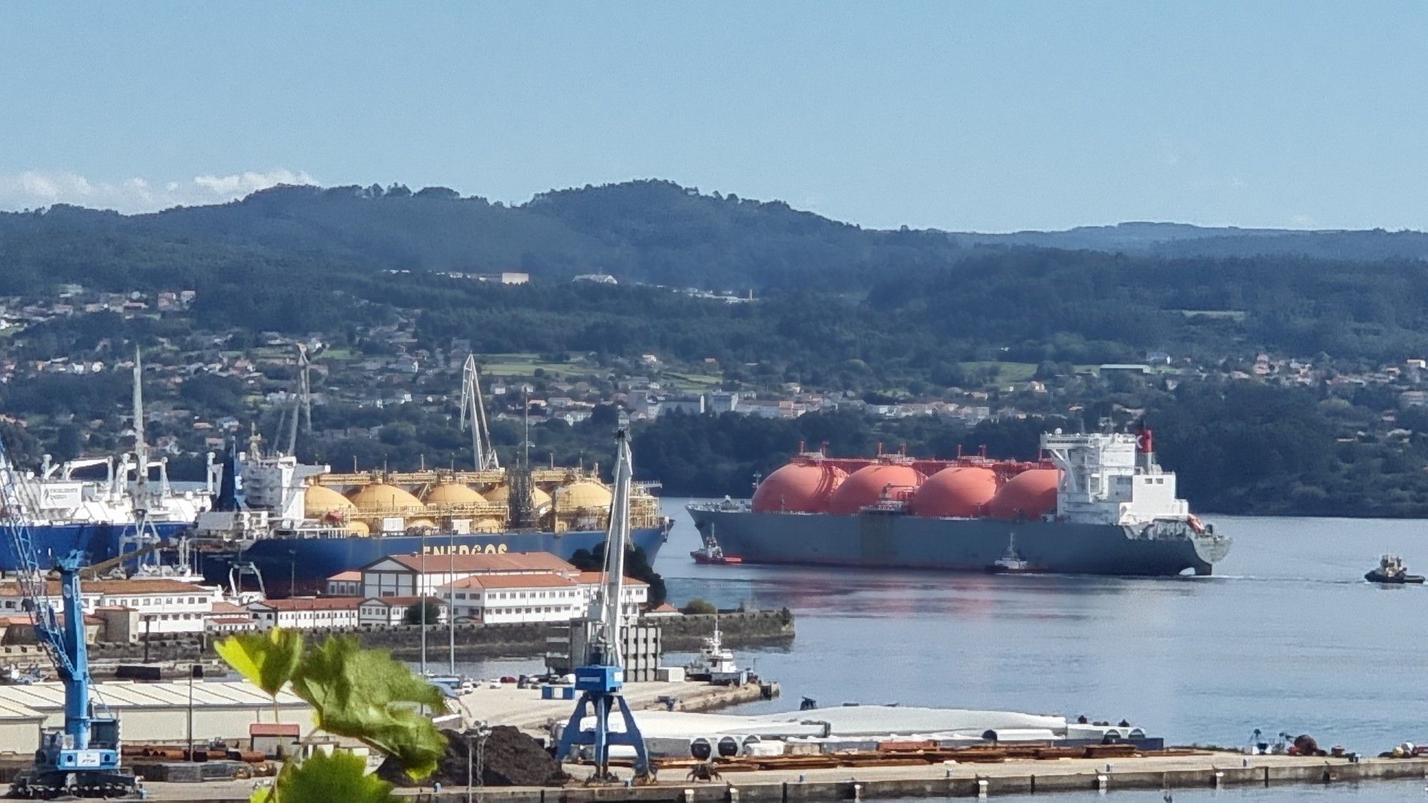 Gas tankers in ferrol spain