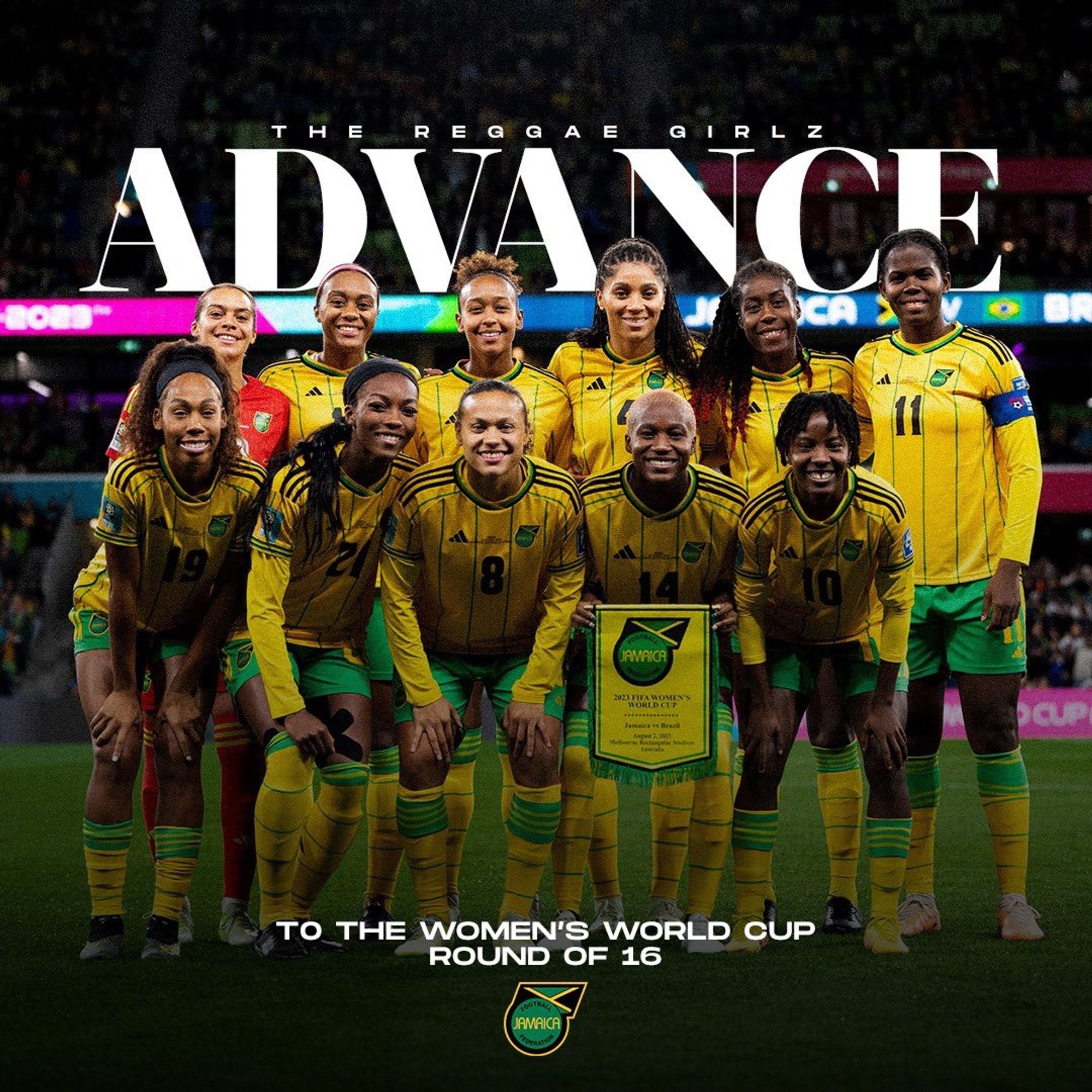 Jamaica are heading to their first knockout stages of the FIFA Womens World Cup!