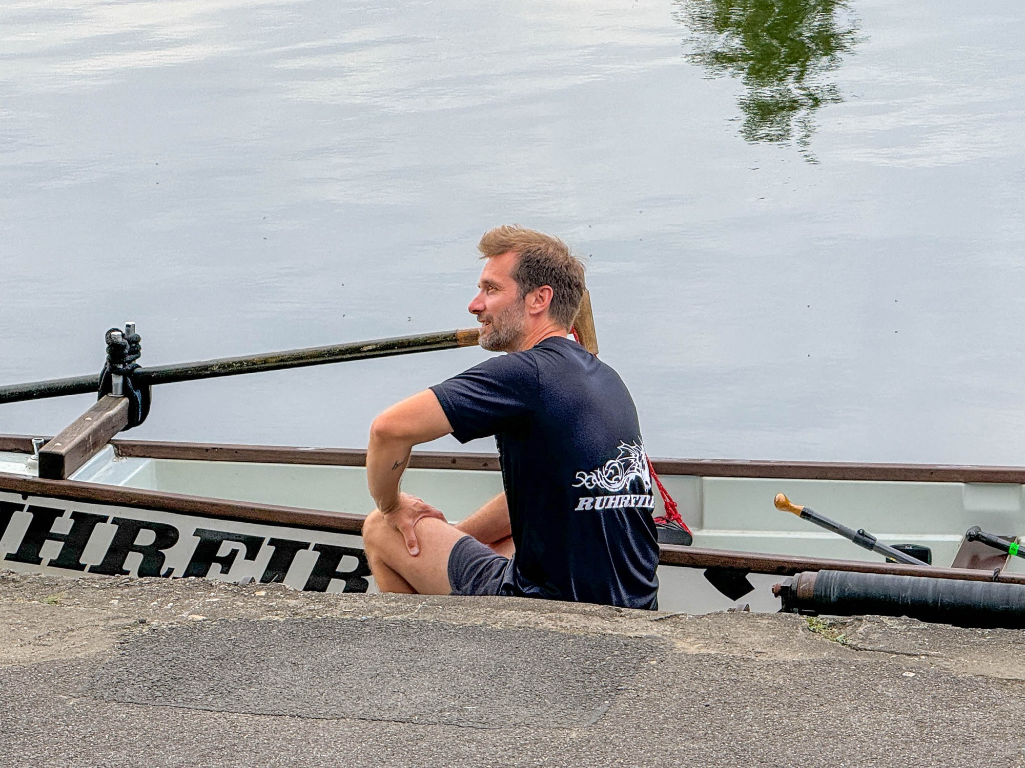 Daniel Assmann im Drachenboot