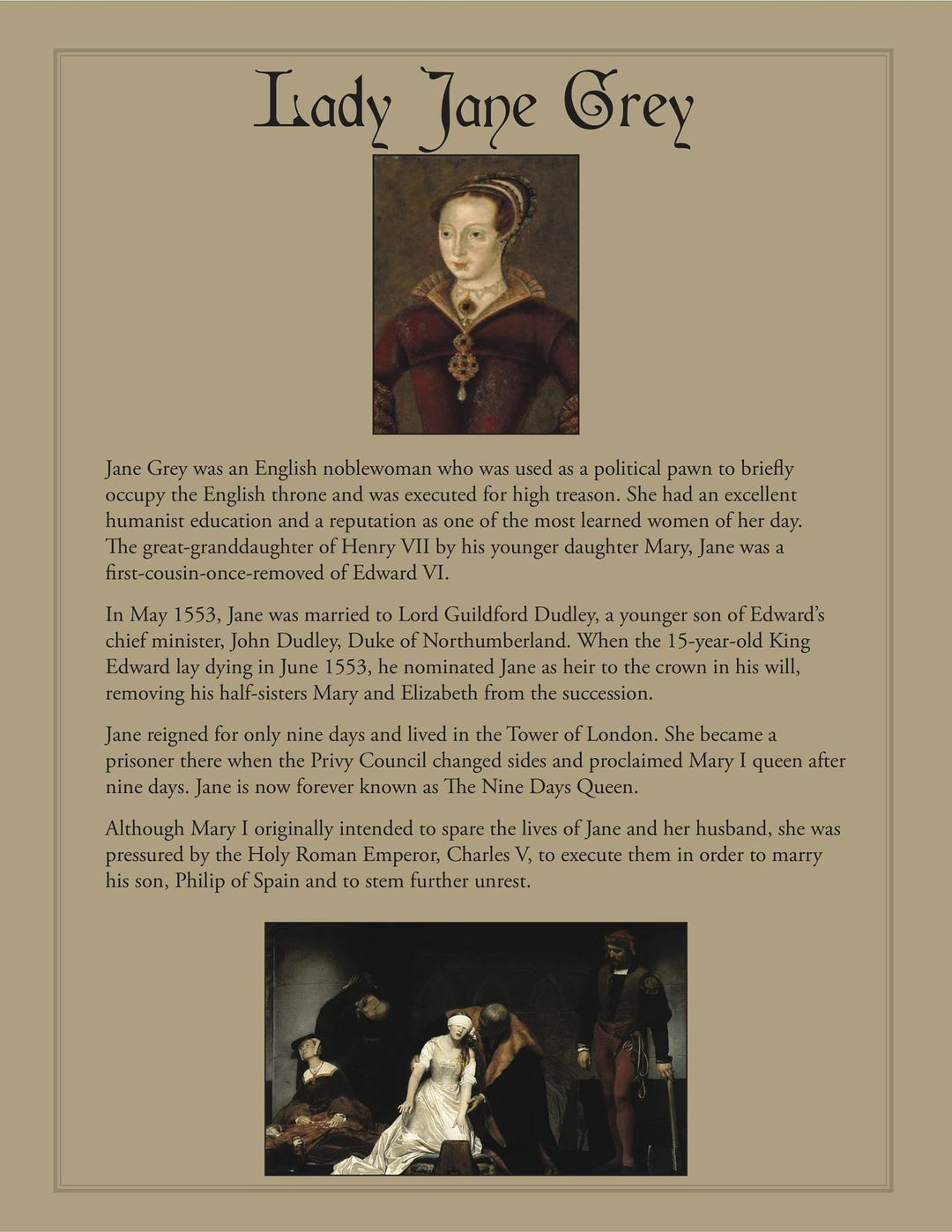 #LadyJaneGrey was proclaimed queen of #England #OnThisDay in 1553; nine days later, she'd be a prisoner of #MaryTudor, who swept away the puppet queen installed by the Duke of Northumberland; in Feb. 1554, #BloodyMary would have the poor puppet queen executed...