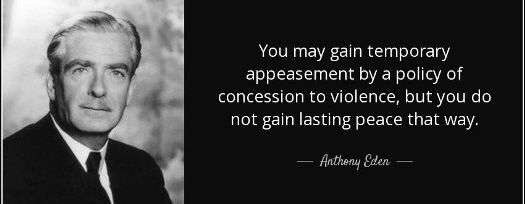 Antony Eden on appeasement