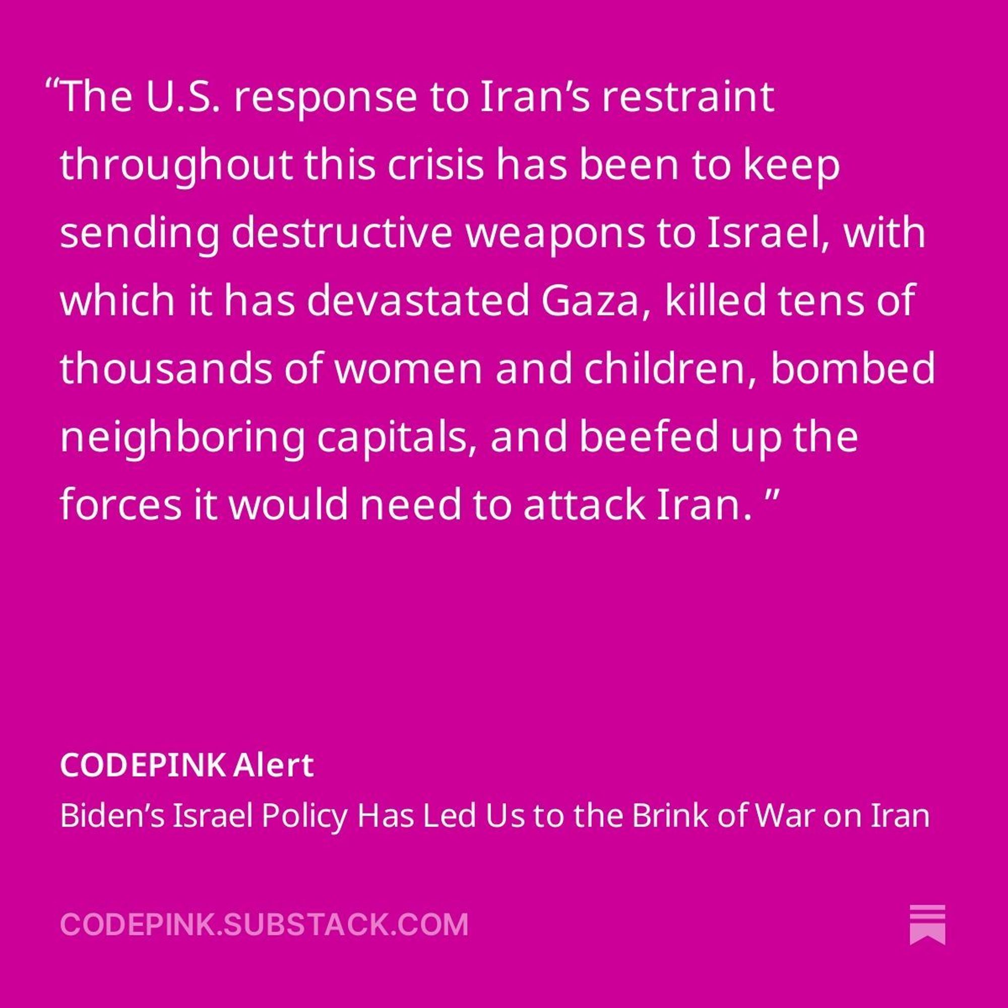 CodePink alert