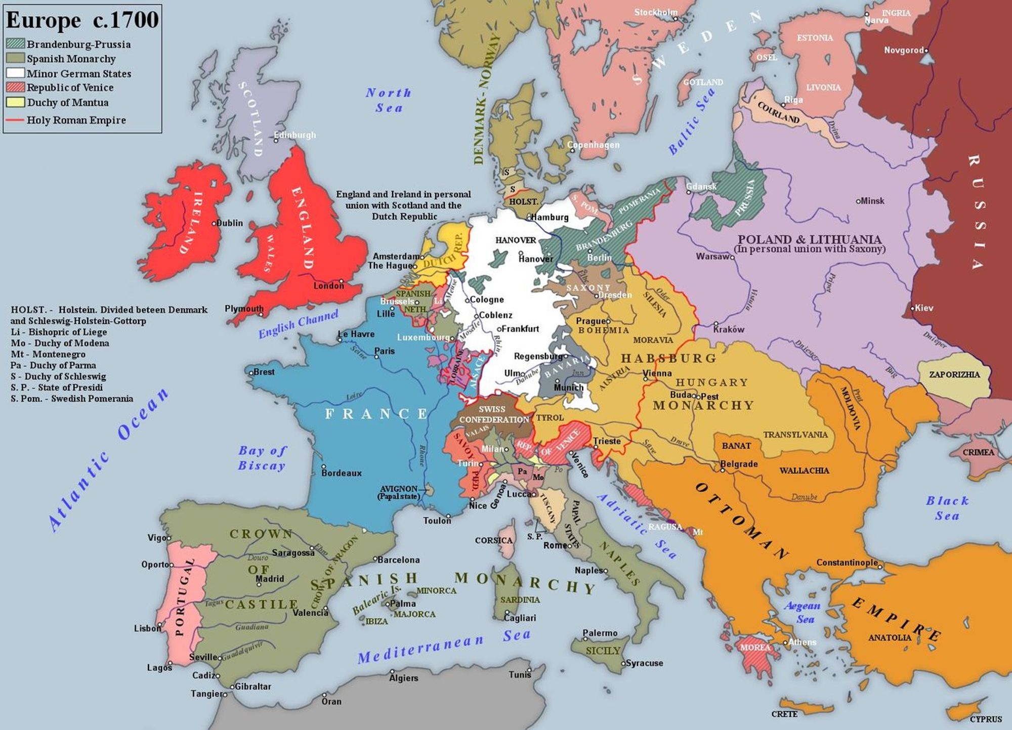 Europe in 1700