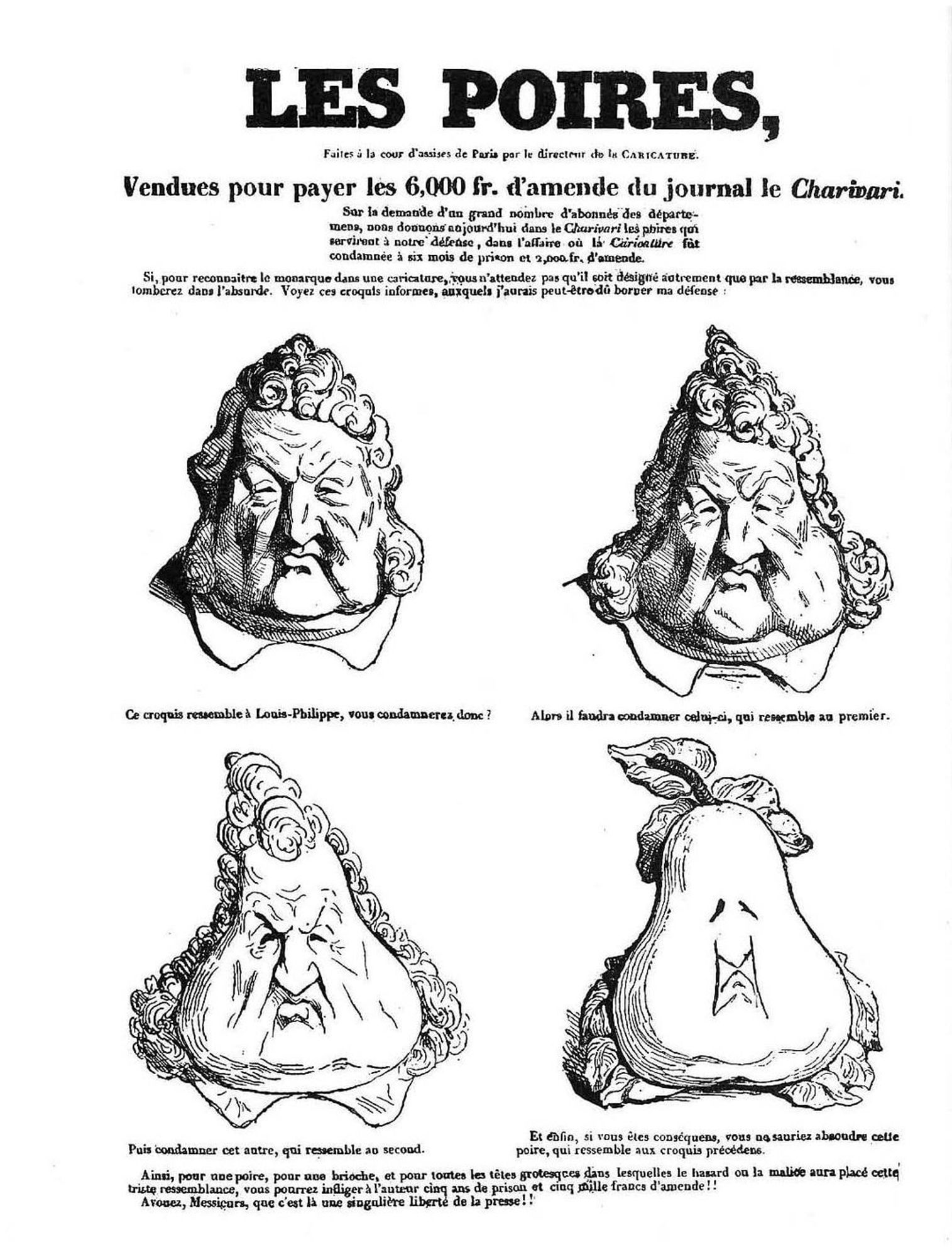 Louis-Philippe was born in Paris #OnThisDay in 1773, coming to the throne after the Revolution of 1830 but his incompetence, corruption & resistance to change quickly eroded his popularity & inspired this brilliant #caricature by #CharlesPhilipon (1831)