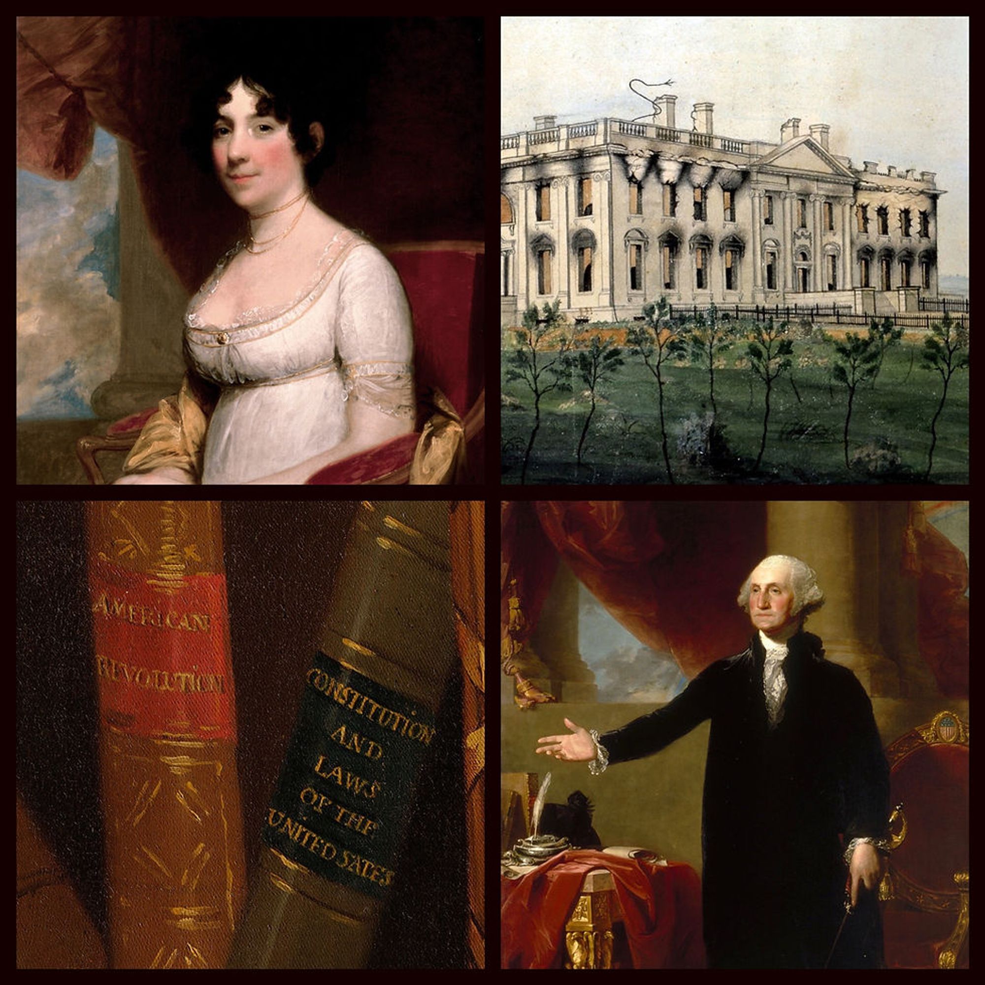 #DolleyMadison ordered #GilbertStuart's portrait of #GeorgeWashington removed #OnThisDay in 1814 as British troops burned the White House in the midst of the War of 1812 — in the process becoming an iconic figure herself...