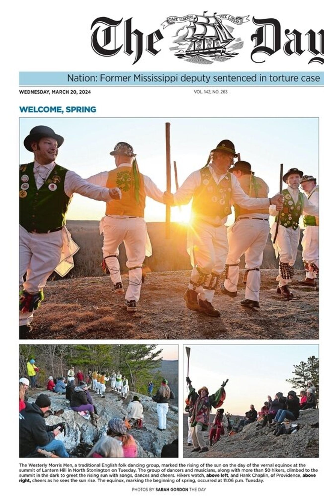 Morris dancers in Connecticut welcoming the spring (the Day, New London, 3.20.24)