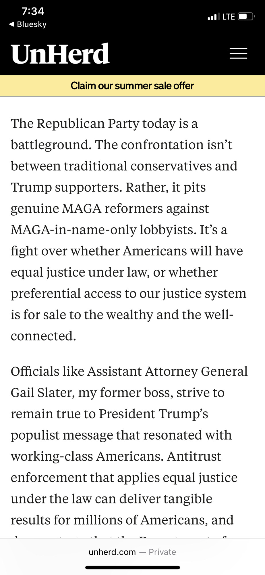 The Republican Party today is a battleground. The confrontation isn’t between traditional conservatives and Trump supporters. Rather, it pits genuine MAGA reformers against MAGA-in-name-only lobbyists. It’s a fight over whether Americans will have equal justice under law, or whether preferential access to our justice system is for sale to the wealthy and the well-connected.
