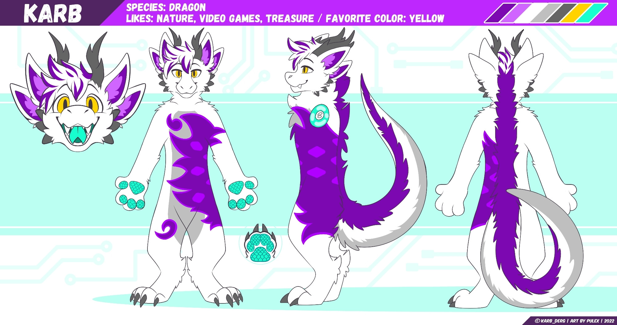 A slightly updated version of my refsheet. The horns are more curvy now and the pattern lines are a lot smoother now too.