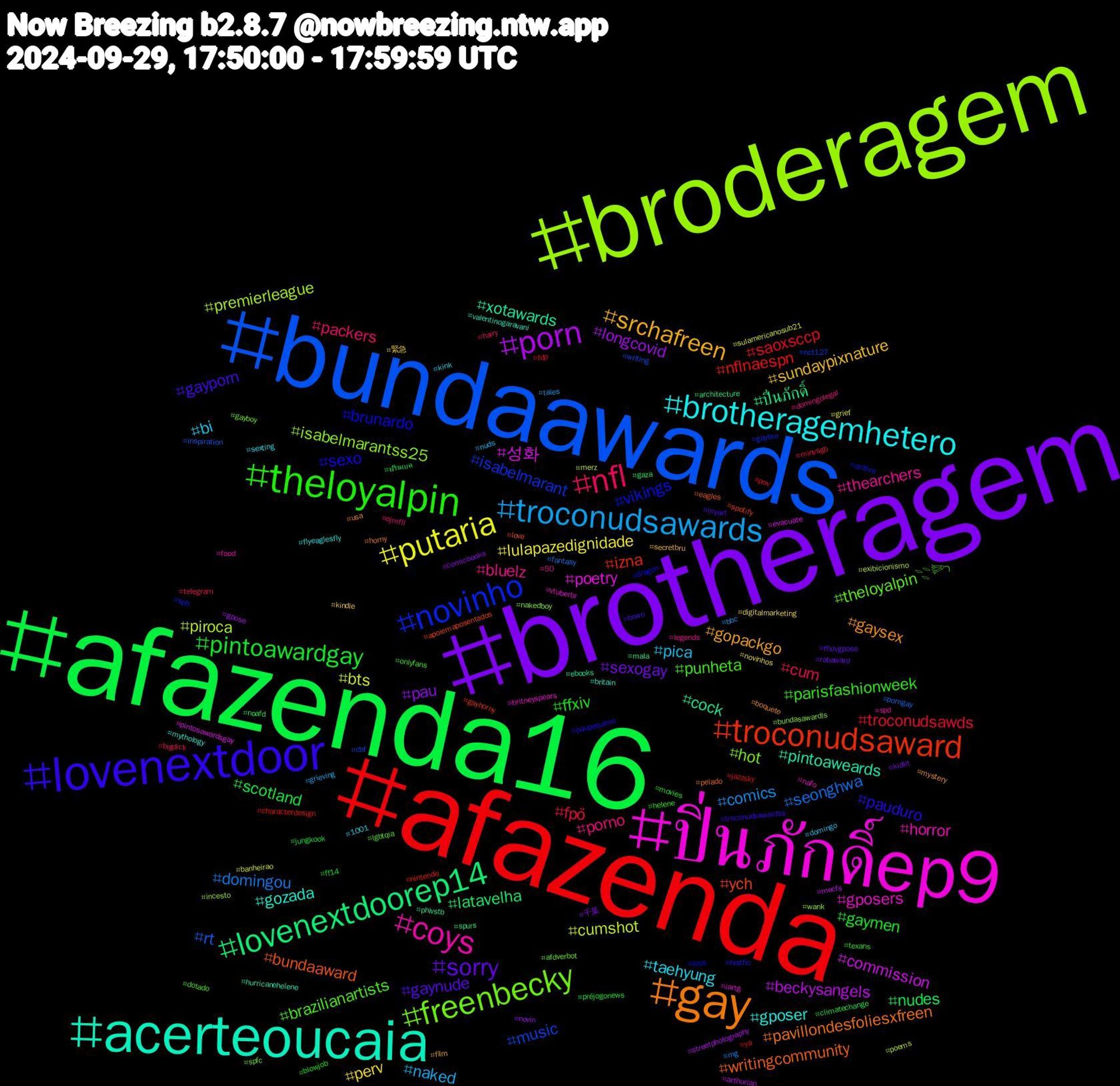 Hashtag Cloud; its hashtagged words/phrases (sorted by weighted frequency, descending):  brotheragem, afazenda16, afazenda, bundaawards, broderagem, ปิ่นภักดิ์ep9, acerteoucaia, gay, lovenextdoor, theloyalpin, nfl, troconudsawards, putaria, porn, lovenextdoorep14, troconudsaward, novinho, freenbecky, coys, brotheragemhetero, srchafreen, sorry, pintoawardgay, troconudsawds, seonghwa, piroca, 성화, xotawards, writingcommunity, sexo, punheta, porno, pica, perv, pau, nudes, nflnaespn, music, isabelmarantss25, gposers, gozada, gaysex, gayporn, ffxiv, cum, comics, bts, beckysangels, ปิ่นภักดิ์, ych, vikings, theloyalpin𓇢𓆸, thearchers, taehyung, sundaypixnature, sexogay, scotland, saoxsccp, rt, premierleague, poetry, pintoaweards, pavillondesfoliesxfreen, pauduro, parisfashionweek, packers, naked, lulapazedignidade, longcovid, latavelha, izna, isabelmarant, hot, horror, gposer, gopackgo, gaynude, gaymen, fpö, domingou, cumshot, commission, cock, bundaaward, brunardo, brazilianartists, bluelz, bi, 緊急, 千葉, ฟรีนเบค, ya, writing, wank, vtuberbr, valentinogaravani, usa, troconudsawardss, texans, telegram, tales, sulamericanosub21, streetphotography, spurs, spotify, sph, spfc, spd, sexting, secretbru, rabaward, préjogonews, pov, porngay, poems, pintosawardsgay, phivstb, pelado, paupequeno, onlyfans, ojmfll, nuds, novinhos, novin, noafd, nintendo, nct127, nakedboy, nafo, mythology, mystery, myart, movies, minvsgb, mg, merz, mecfs, mala, love, loss, lgbtqia, legends, kink, kindle, kidlit, jungkook, jazzsky, inspiration, incesto, iartg, hurricanehelene, horny, histfic, helene, hairy, grieving, grief, gpose, gaza, gayhorny, gaybro, gayboy, food, flyeaglesfly, film, ffxivgpose, ff14, fdp, fantasy, exibicionismo, evacuate, ebooks, eagles, dragon, dotado, domingolegal, domingo, digitalmarketing, comicbooks, climatechange, characterdesign, cbf, bundasawardls, britneyspears, britain, boquete, bnwo, blowjob, bigdick, bbc, banheirao, arthurian, architecture, apoiemaposentados, anthro, afdverbot, 50, 1001