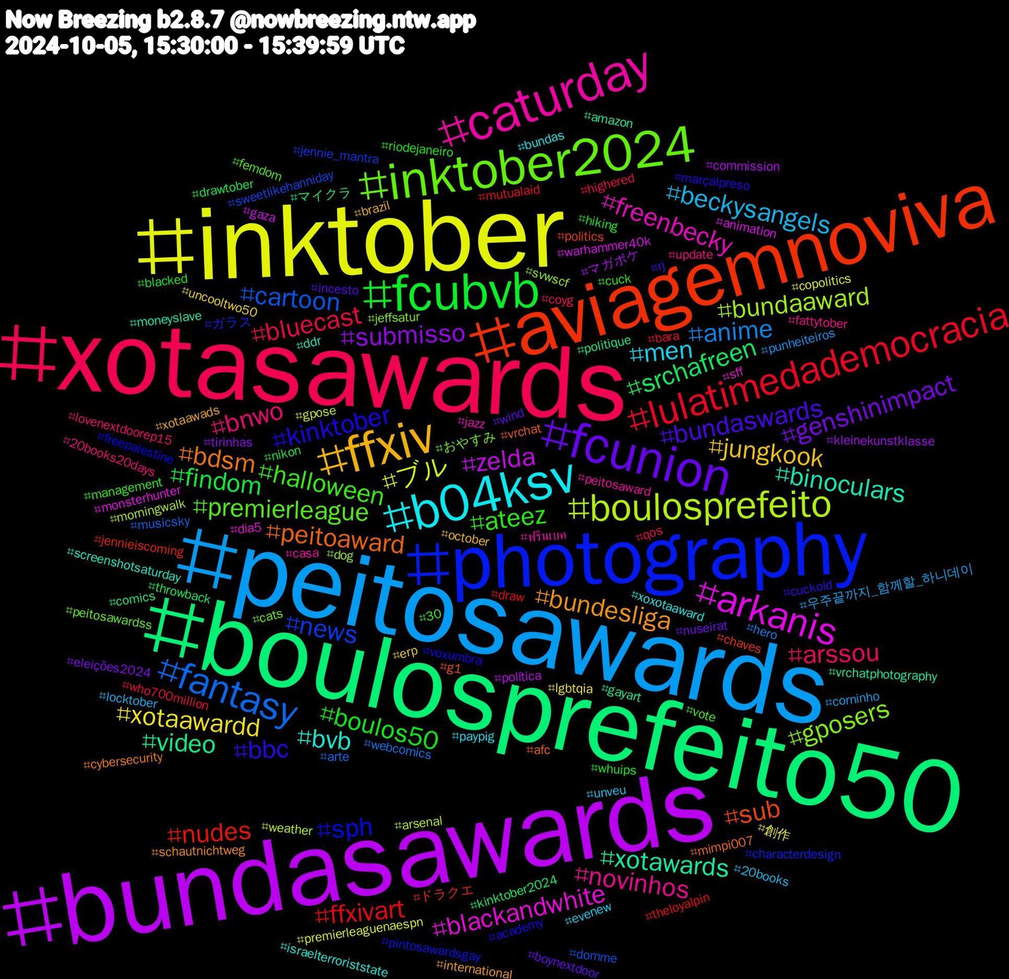 Hashtag Cloud; its hashtagged words/phrases (sorted by weighted frequency, descending):  xotasawards, peitosawards, inktober, bundasawards, boulosprefeito50, aviagemnoviva, photography, inktober2024, caturday, b04ksv, ffxiv, fcunion, fcubvb, lulatimedademocracia, fantasy, boulosprefeito, arkanis, xotawards, peitoaward, kinktober, halloween, bnwo, beckysangels, xotaawardd, submisso, srchafreen, nudes, news, gposers, freenbecky, bvb, bundesliga, bundaswards, boulos50, bluecast, anime, ブル, zelda, video, sub, sph, premierleague, novinhos, men, jungkook, genshinimpact, findom, ffxivart, cartoon, bundaaward, blackandwhite, binoculars, bdsm, bbc, ateez, arssou, 우주끝까지_함께할_하니데이, 創作, マガポケ, マイクラ, ドラクエ, ガラス, おやすみ, ฟรีนเบค, xoxotaaward, xotaawads, wind, whuips, who700million, webcomics, weather, warhammer40k, vrchatphotography, vrchat, voxumbra, vote, update, unveu, uncooltwo50, tirinhas, throwback, theloyalpin, sweetlikehanniday, svwscf, sff, screenshotsaturday, schautnichtweg, rj, riodejaneiro, qos, punheiteiros, premierleaguenaespn, política, politique, politics, pintosawardsgay, peitosawardss, peitosaward, paypig, october, nuseirat, nikon, mutualaid, musicsky, morningwalk, monsterhunter, moneyslave, mimpi007, marçalpreso, management, lovenextdoorep15, locktober, lgbtqia, kleinekunstklasse, kinktober2024, jennieiscoming, jennie_mantra, jeffsatur, jazz, israelterroriststate, international, incesto, hiking, highered, hero, gpose, gaza, gayart, g1, freepalestine, femdom, fattytober, evenew, erp, eleições2024, drawtober, draw, domme, dog, dia5, ddr, cybersecurity, cuckold, cuck, coyg, corninho, copolitics, commission, comics, chaves, characterdesign, cats, casa, bundas, brazil, boynextdoor, blacked, bara, arte, arsenal, animation, amazon, afc, academy, 30, 20books20days, 20books