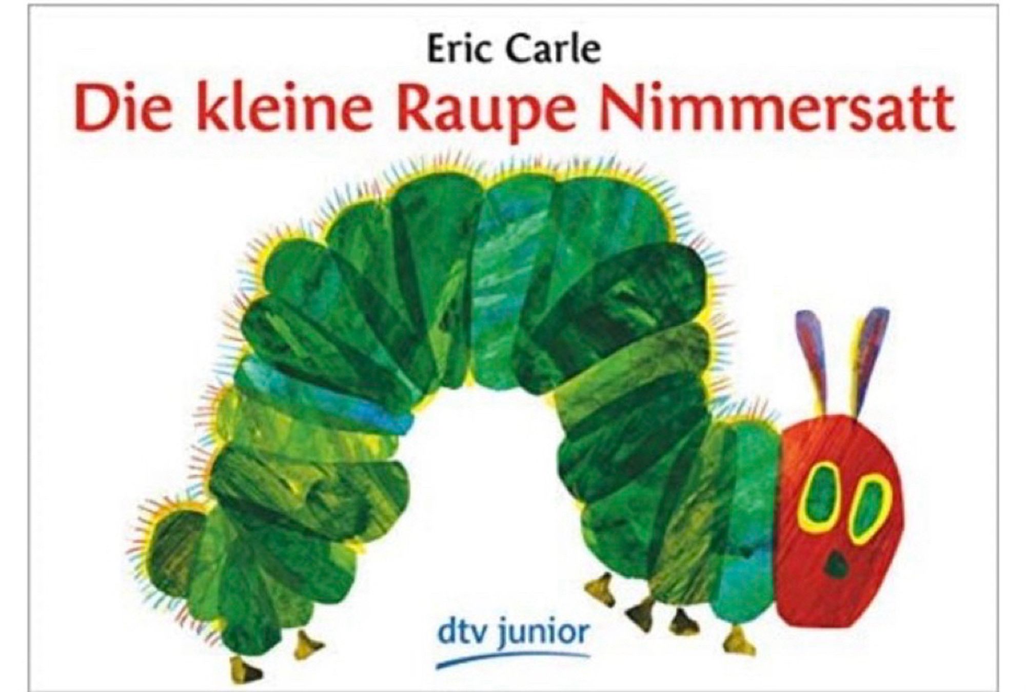 Der Umschlag des Buches, die kleine Raupe Nimmersatt