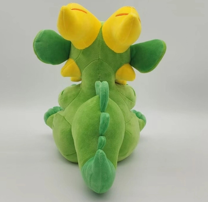 Green kobold plush from the back