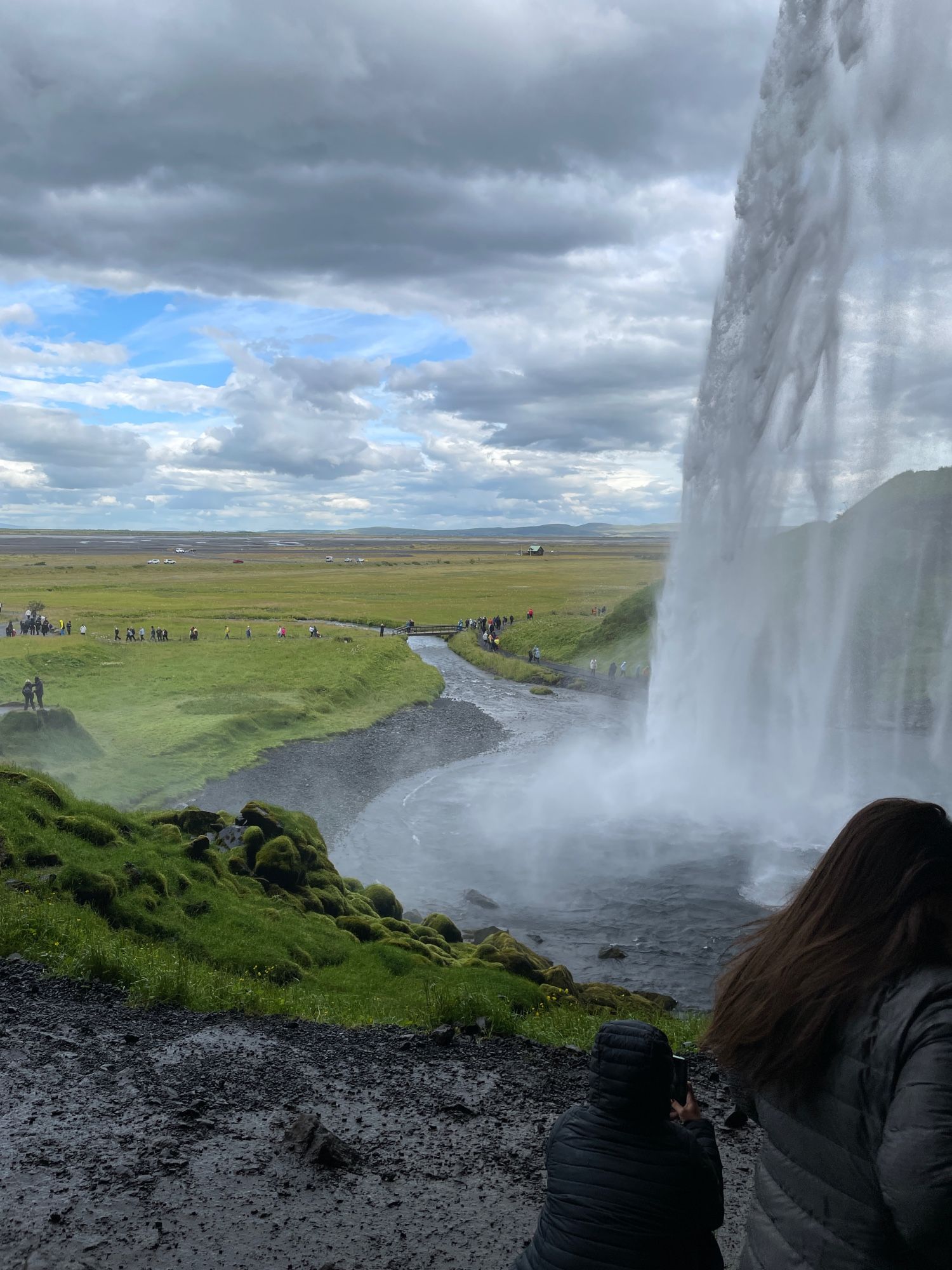 Seljalandsfoss, from behind the waterfall.