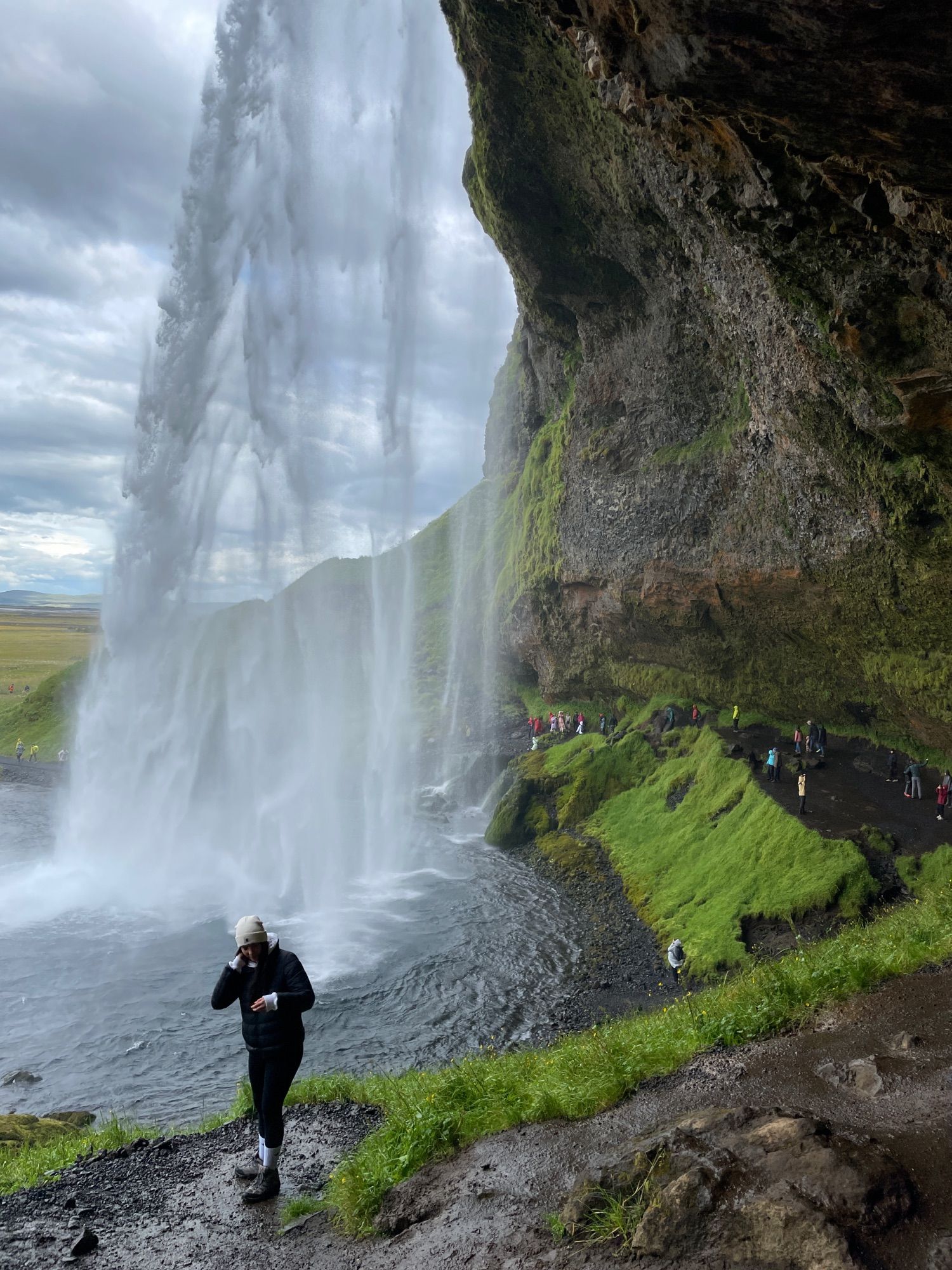 Seljalandsfoss, from the side of the waterfall.