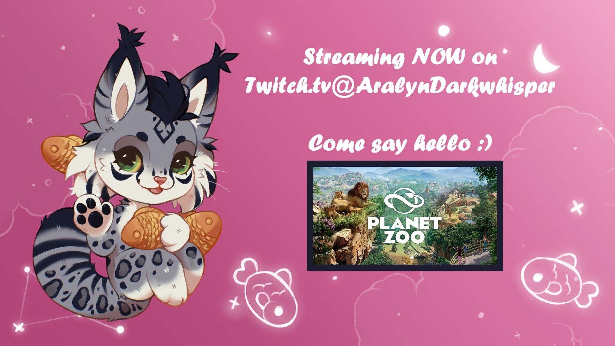 Streaming NOW on Twitch.tv@AralynDarkwhisper

Come say hello :)

Playing Planet Zoo