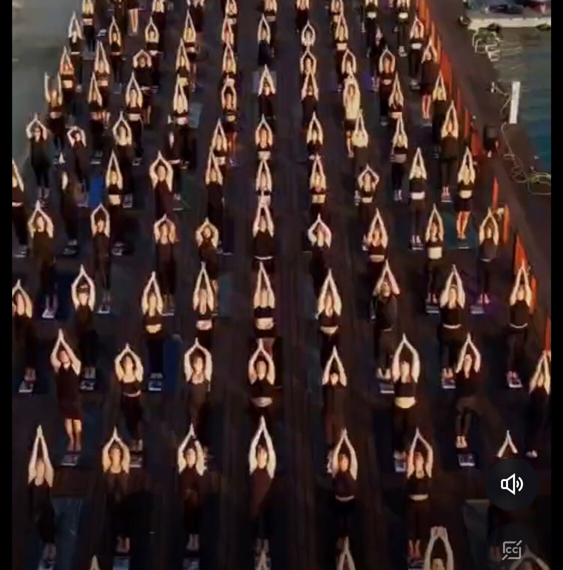 A bunch of Israelis doing yoga to free the hostages in a totally cult like manner