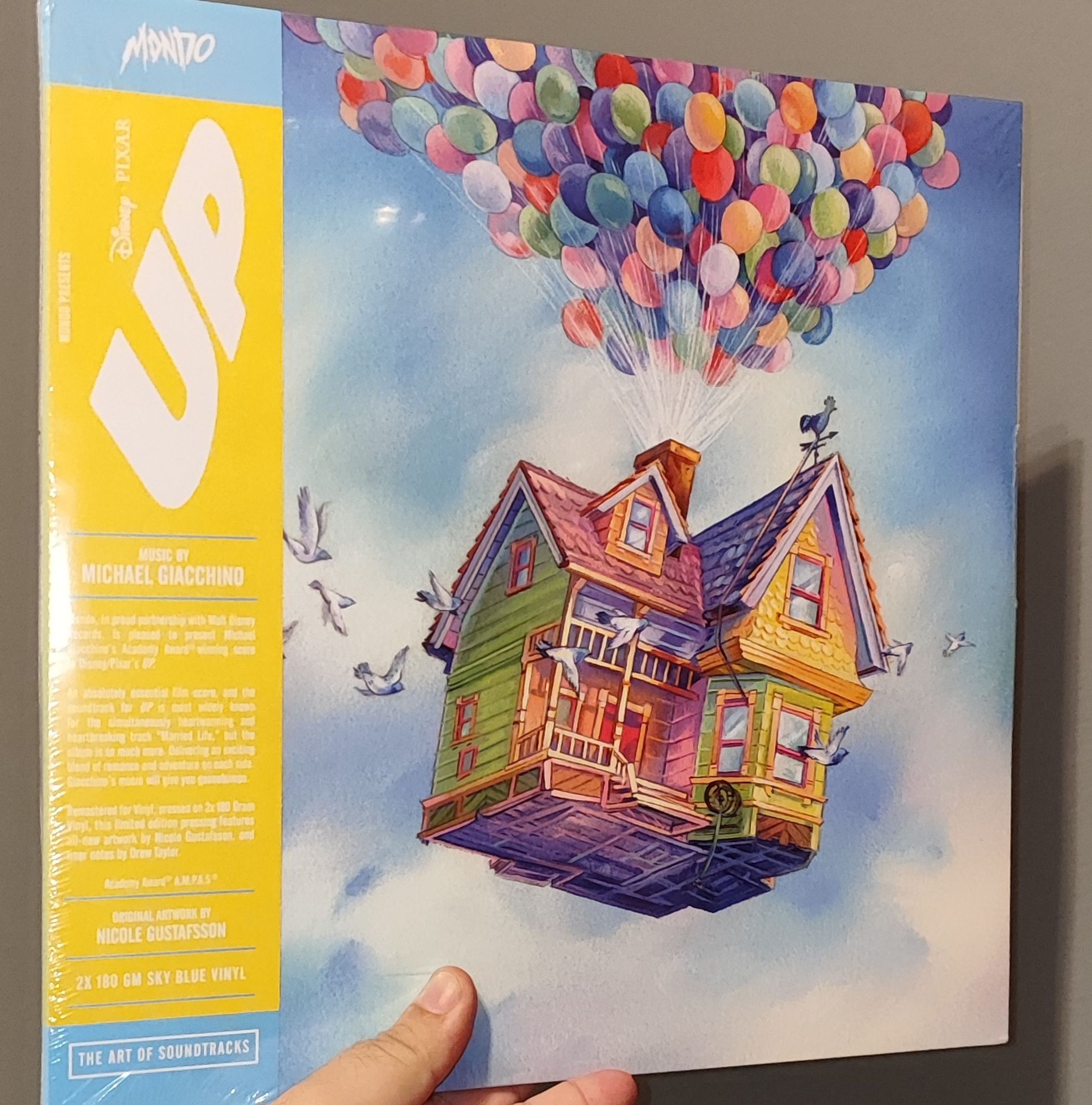 Capa do LP de vinil com a trilha sonora de UP, filme da Pixar Animations Studios.