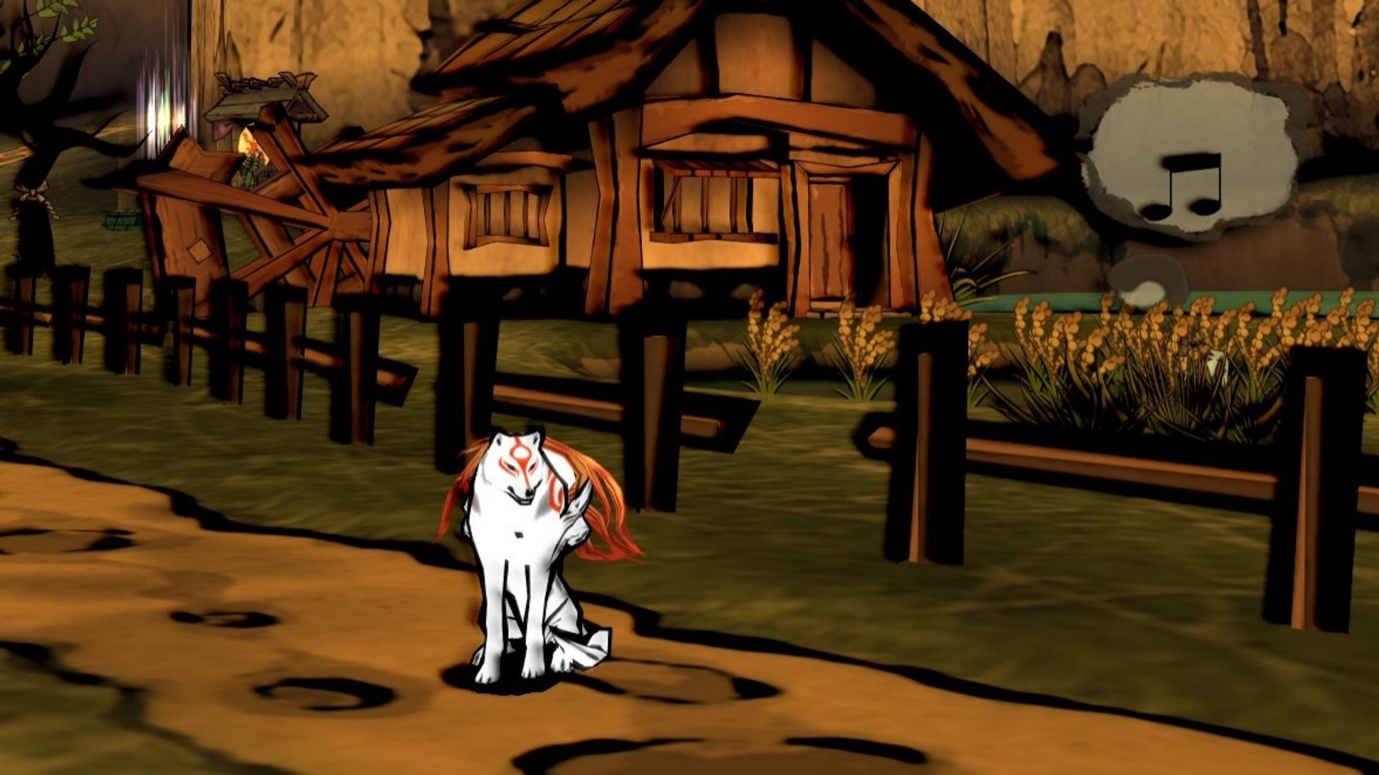 A screenshot from Okami