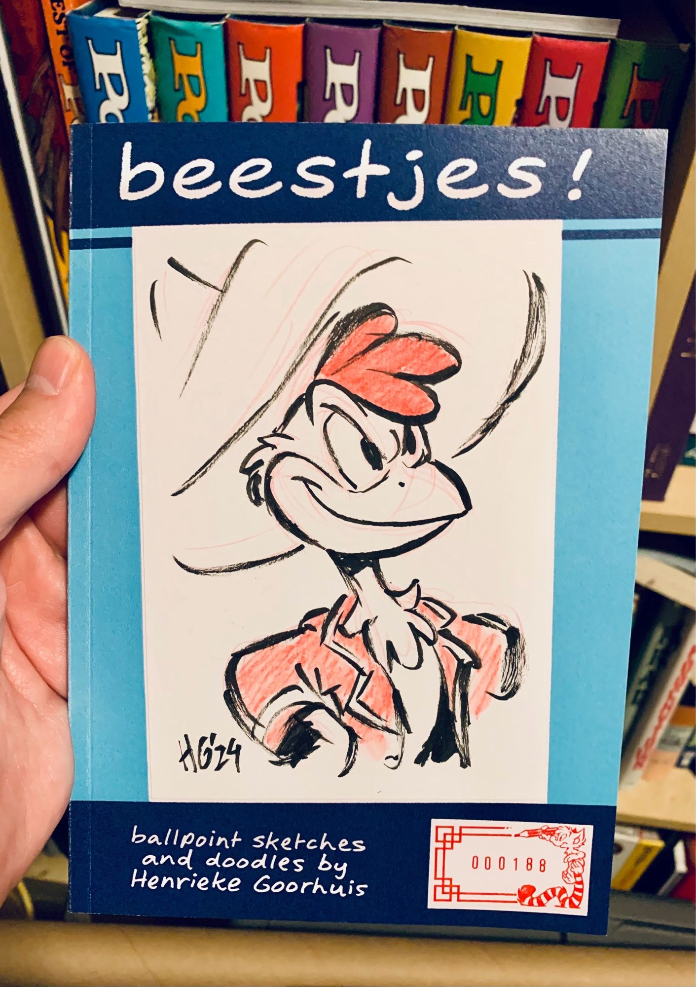 A copy of Beestjes! with Panchito on the cover.