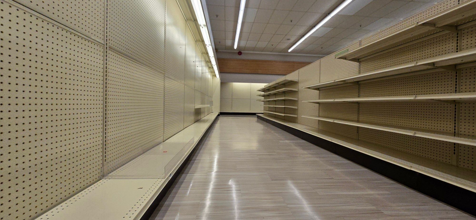 The backrooms are empty shelves