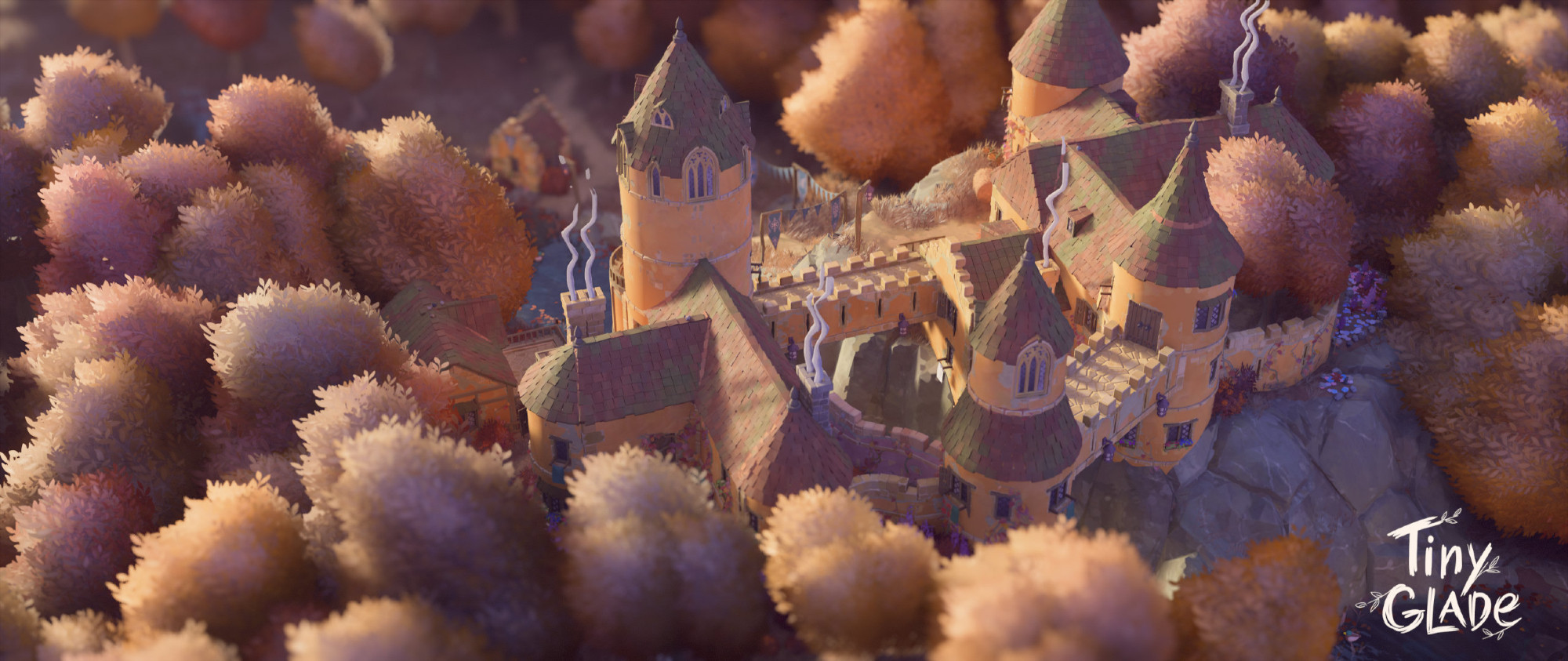 Autumnal Castle on a cliff