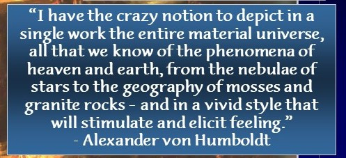 Quote for Humboldt on ambitions for Cosmos